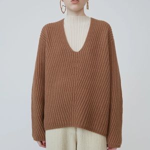 acne studios deborah v-neck wool sweater xxs